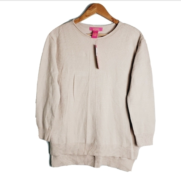 NEW Catherine Malandrino Beige High Low Split Side - Picture 2 of 4